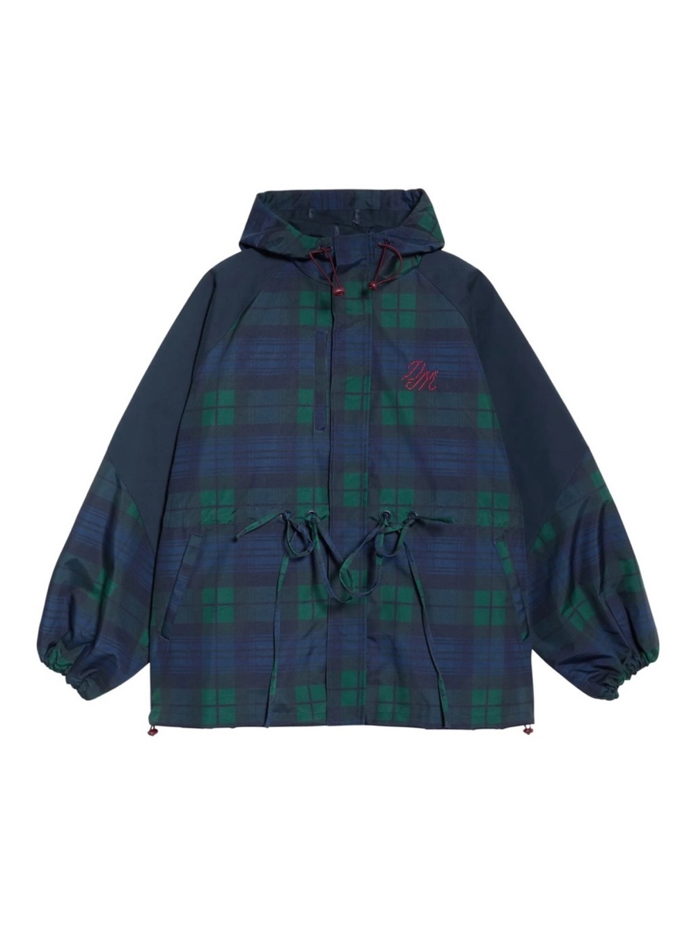 VIRAL Damson Madder Liu Navy Check Plaid Raincoat Anorak US8 US14 - Picture 3 of 3